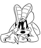 coloriage dingo reflechit